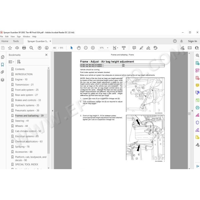 New Holland Sprayer Guardian SP.300C Tier 4B service manual