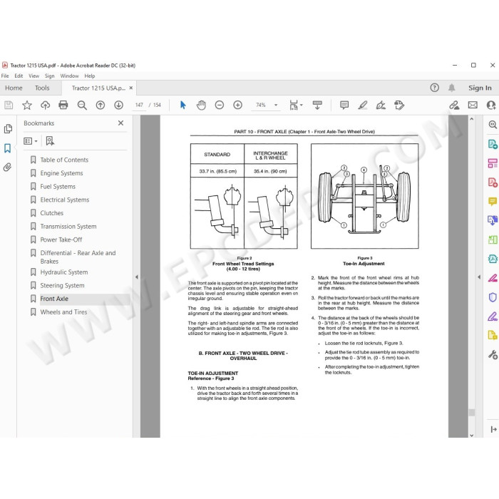 New Holland Tractor 1215 service manual