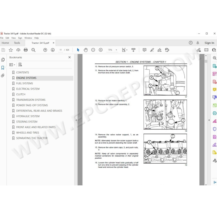 New Holland Tractor 3415 service manual