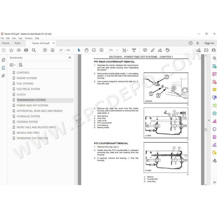 New Holland Tractor 3415 service manual