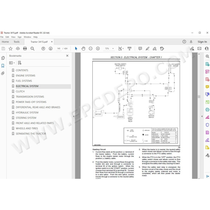 New Holland Tractor 3415 service manual