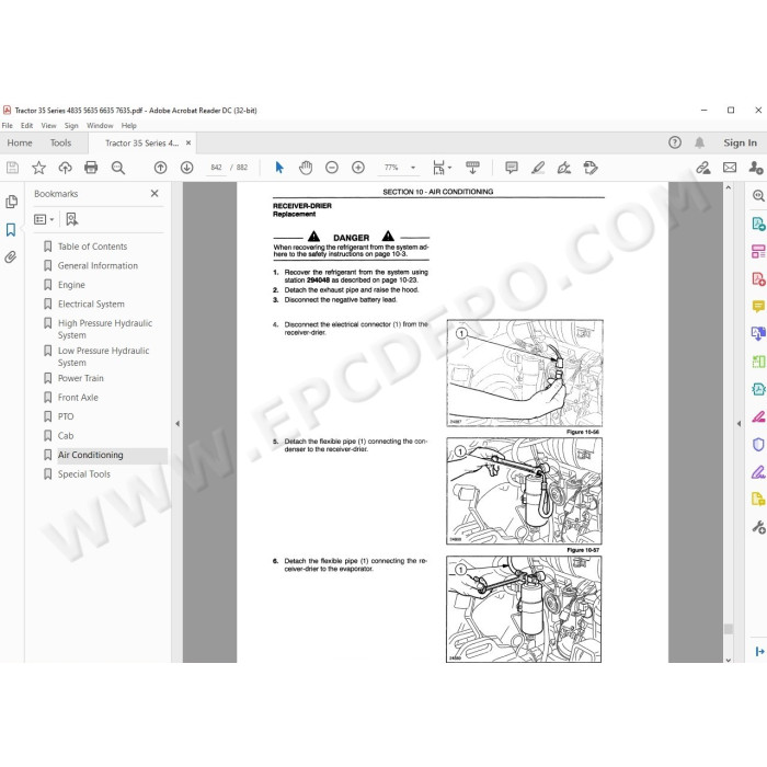 New Holland Tractor 4835 5635 6635 7635 service manual