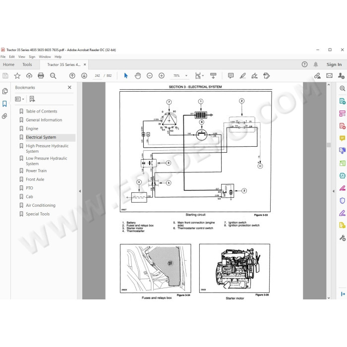 New Holland Tractor 4835 5635 6635 7635 service manual