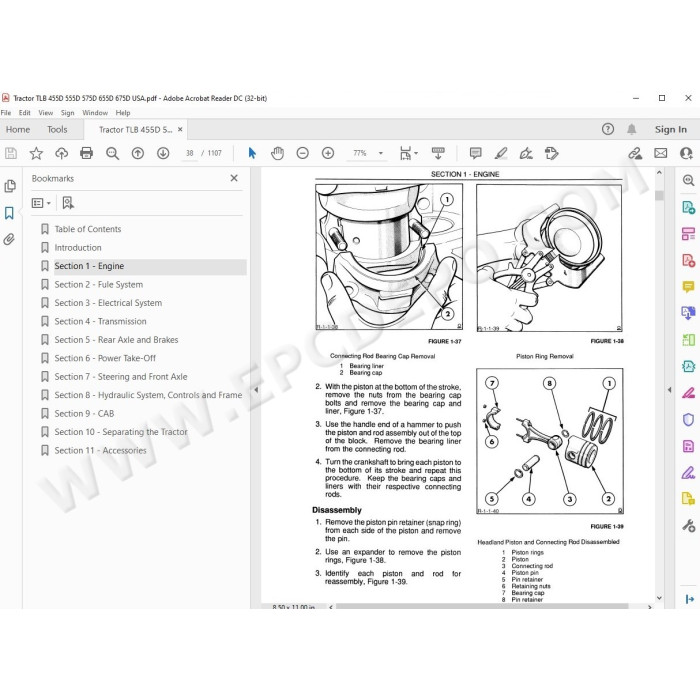 New Holland Backhoe Loader TLB 455D 555D 575D 655D 675D service manual