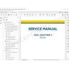 New Holland Tractor 7630 8030 Tier 3 service manual