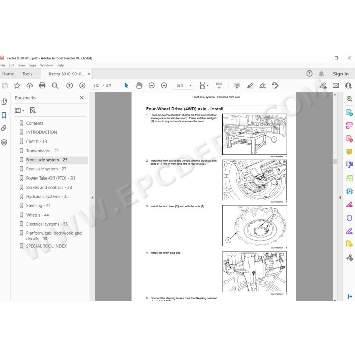 New Holland Tractor 8010 9010 service manual