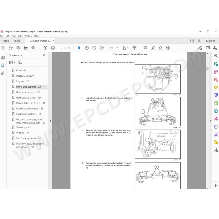 New Holland Tractor Boomer 20, 25 service manual