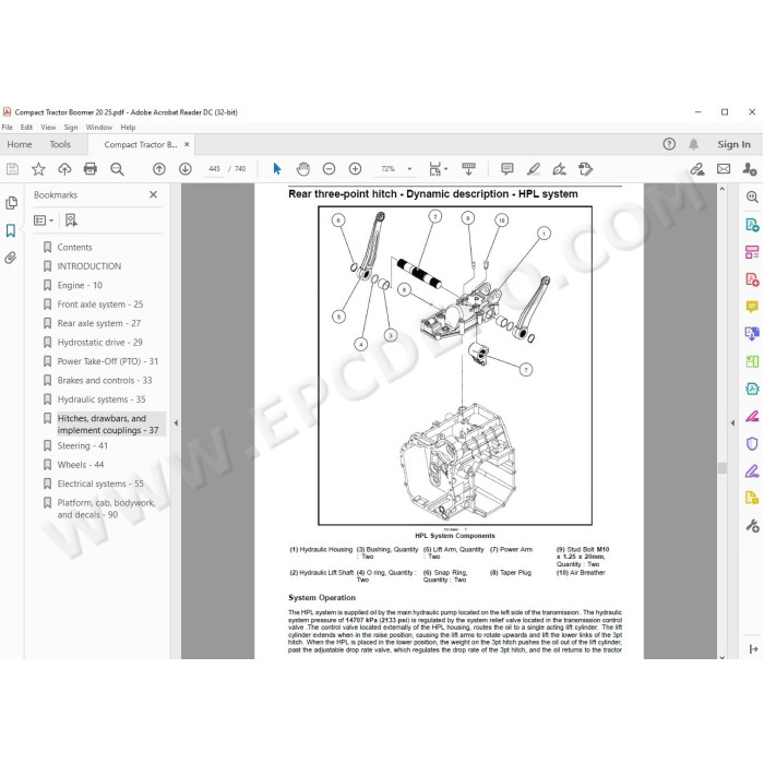 New Holland Tractor Boomer 20, 25 service manual