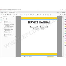 New Holland Tractor Boomer 30 35 service manual