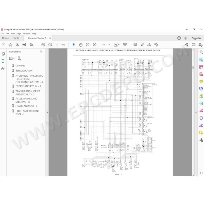 New Holland Tractor Boomer 30 35 service manual