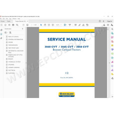 New Holland Tractor Boomer 3040 3045 3050 CVT service manual
