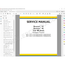 New Holland Tractor Boomer 35 40 Tier 4B service manual