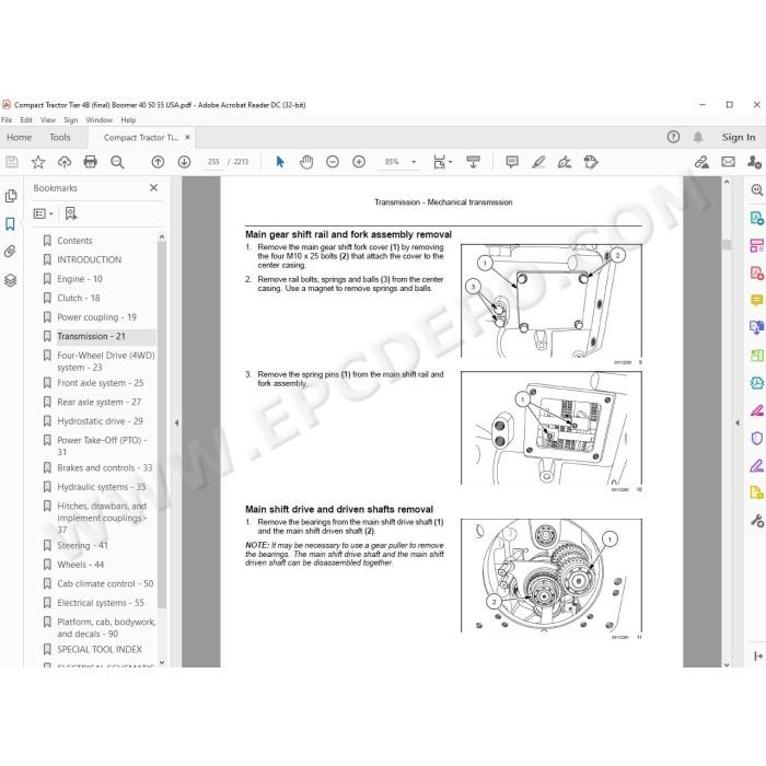 New Holland Tractor Boomer 45 50 55 Tier 4B service manual