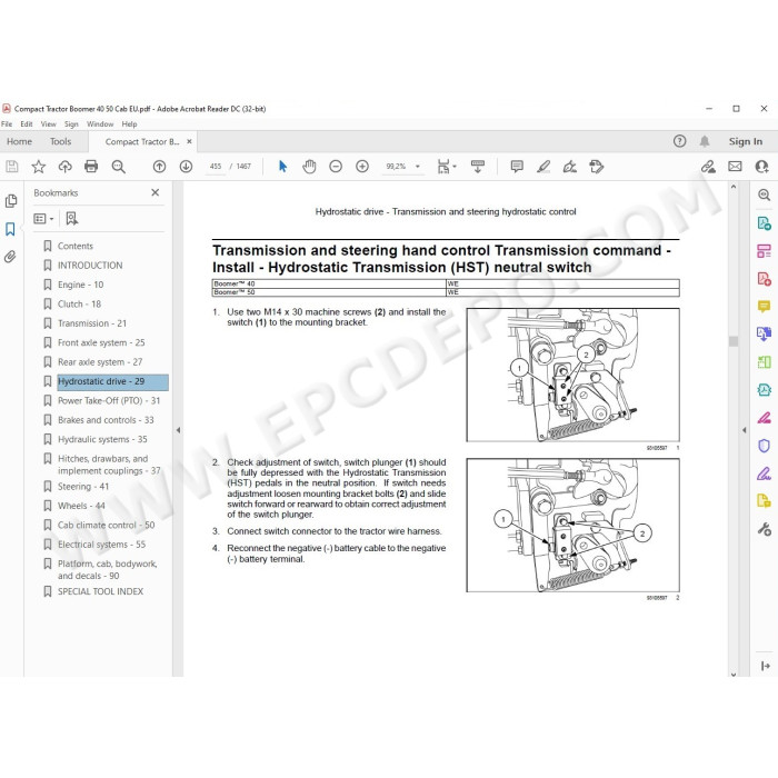 New Holland Tractor Boomer 40 50 Cab service manual