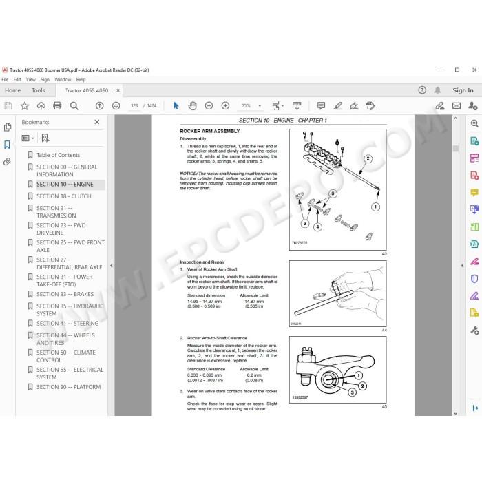 New Holland Tractor Boomer 4055 4060 service manual