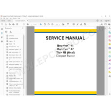 New Holland Tractor Boomer 41 47 Tier 4B service manual