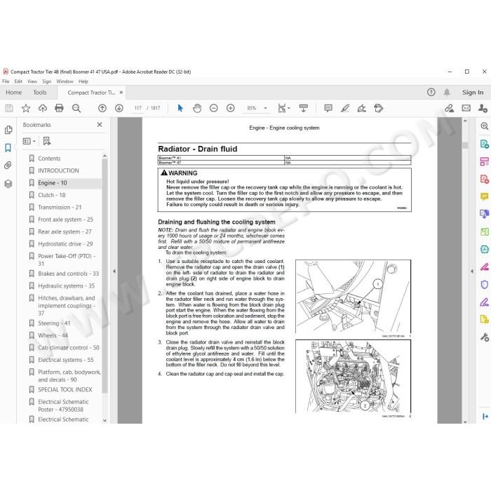 New Holland Tractor Boomer 41 47 Tier 4B service manual