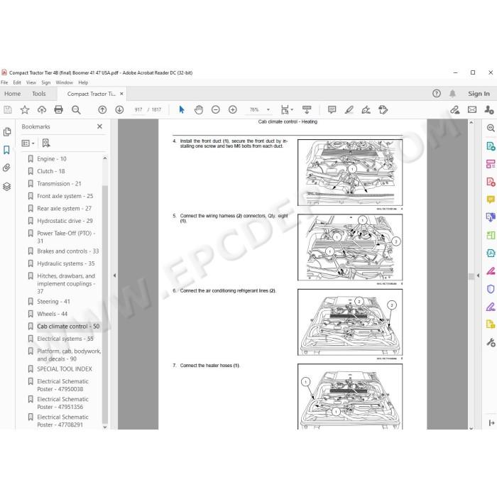 New Holland Tractor Boomer 41 47 Tier 4B service manual