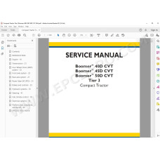 New Holland Tractor Boomer 40D 45D 50D CVT Tier 3 service manual