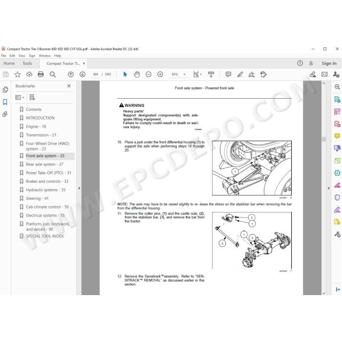 New Holland Tractor Boomer 40D 45D 50D CVT Tier 3 service manual
