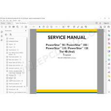 New Holland Tractor PowerStar 90 100 110 120 Tier 4B service manual