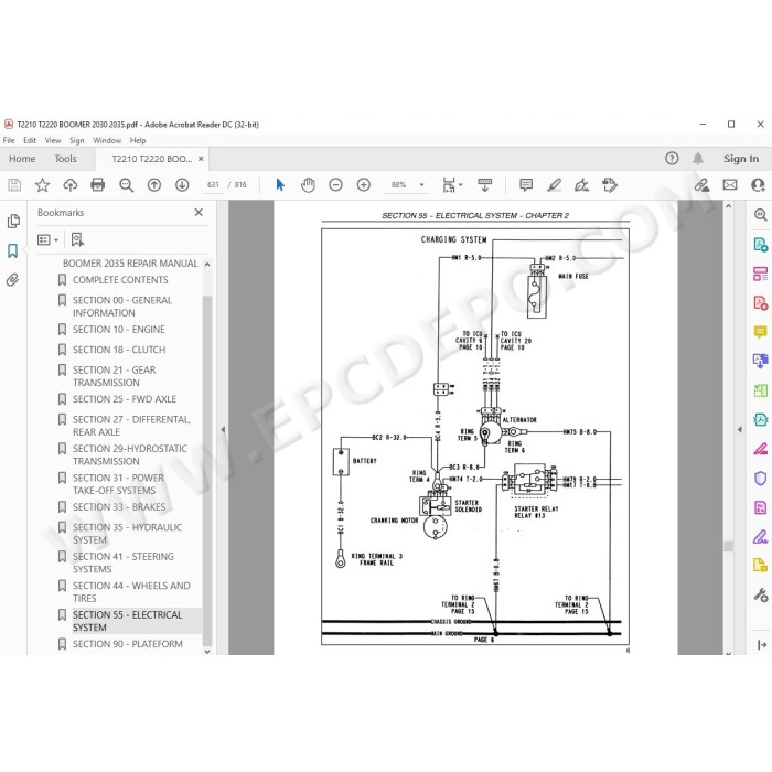 New Holland Tractor T2210 T2220 Boomer 2030 2035 service manual