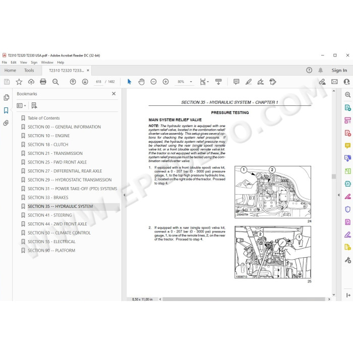 New Holland Tractor T2310 T2320 T2330 service manual