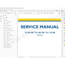 New Holland Tractor T4.90 FB, T4.100 FB, T4.110 FB service manual
