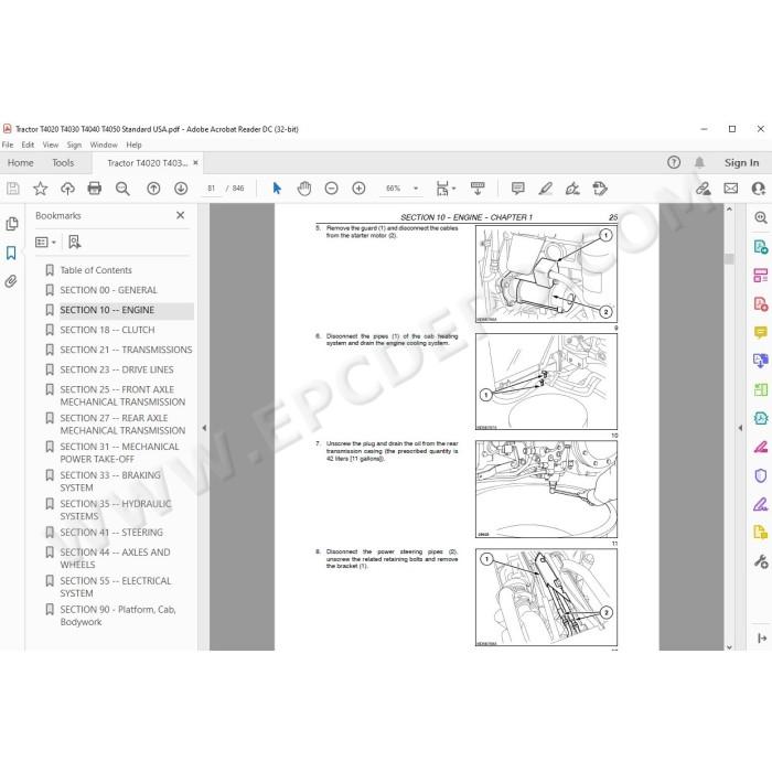 New Holland Tractor T4020 T4030 T4040 T4050 service manual
