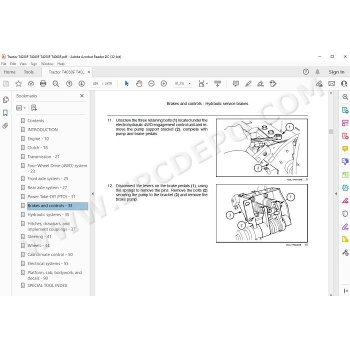 New Holland Tractor T4030F T4040F T4050F T4060F service manual