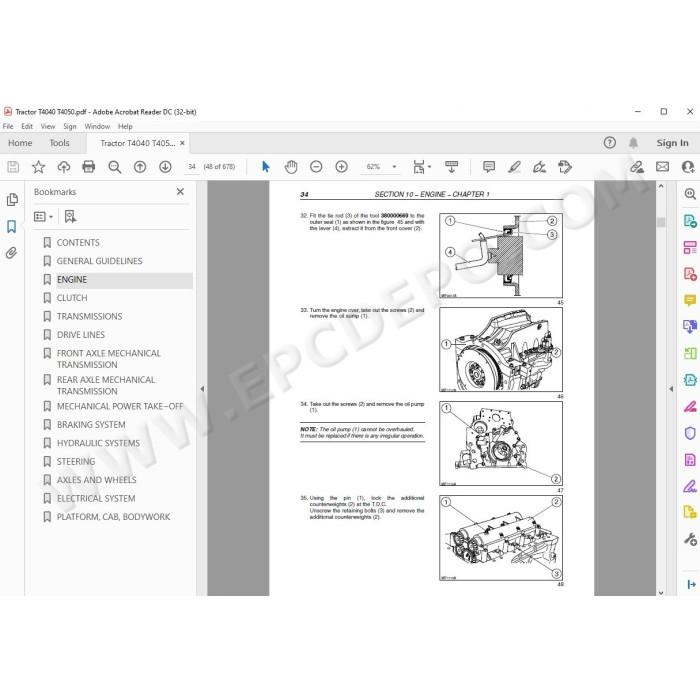 New Holland Tractor T4040 T4050 service manual