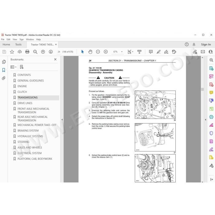 New Holland Tractor T4040 T4050 service manual