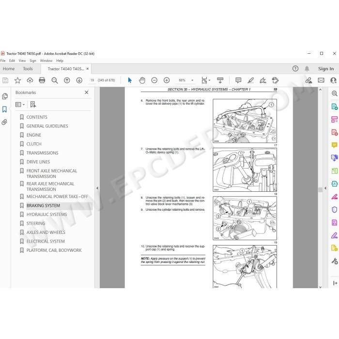 New Holland Tractor T4040 T4050 service manual
