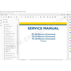 New Holland Tractor T5.100 T5.110 T5.120 electro command service manual