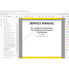 New Holland Tractor T5.110 T5.120 electro command Tier 4b service manual
