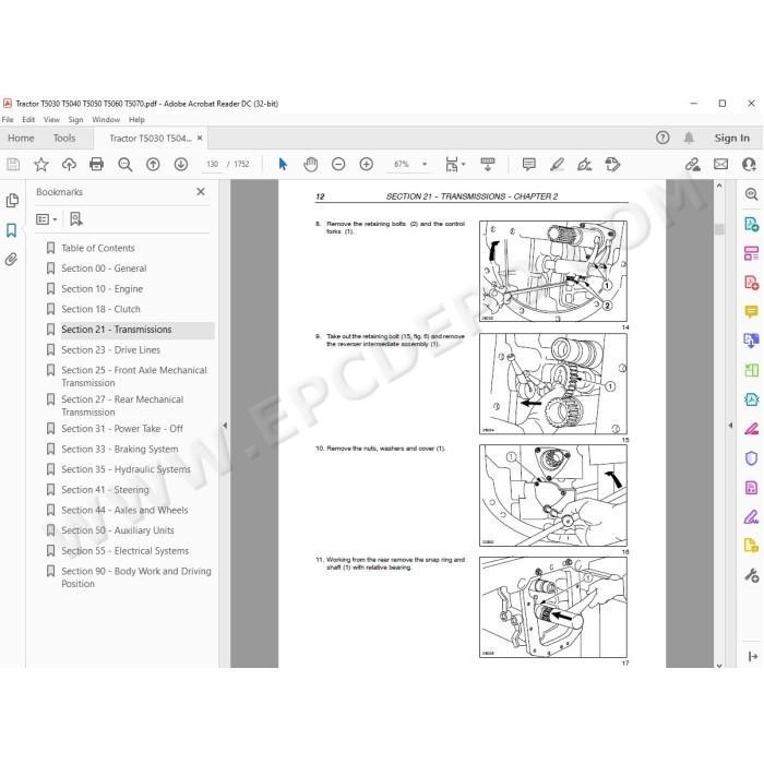 New Holland Tractor T5030 T5040 T5050 T5060 T5070 service manual