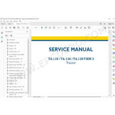New Holland Tractor T6.110 T6.120 T6.130 Tier 3 service manual