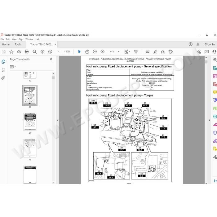 New Holland Tractor T6010 T6020 T6030 T6040 T6050 T6060 T6070 service manual