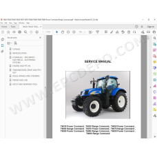 New Holland Tractor T6030 T6050 T6070 T6080 T6090 Power / Range Command service manual