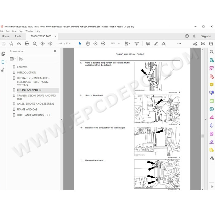 New Holland Tractor T6030 T6050 T6070 T6080 T6090 Power / Range Command service manual