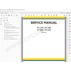 New Holland Tractor T7.170 T7.185 T7.200 T7.210 service manual