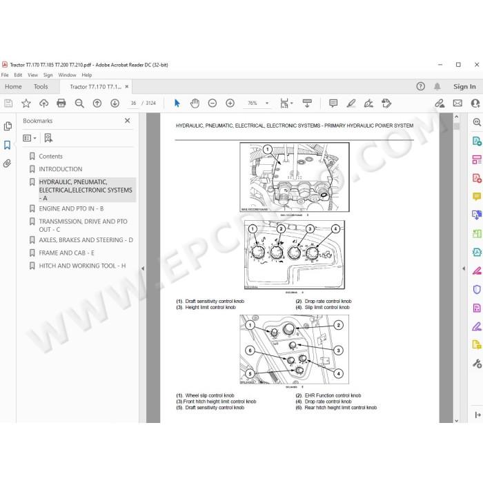 New Holland Tractor T7.170 T7.185 T7.200 T7.210 service manual