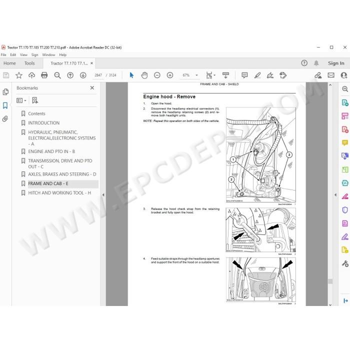 New Holland Tractor T7.170 T7.185 T7.200 T7.210 service manual