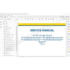 New Holland Tractor T7.175 T7.190 T7.210 Stage IV service manual