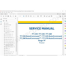 New Holland Tractor T7.230 T7.245 T7.260 T7.270 AutoCommand Stage IV service manual