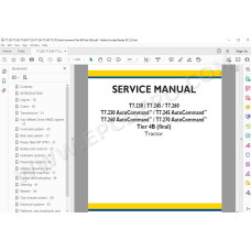 New Holland Tractor T7.230 T7.245 T7.260 T7.270 AutoCommand Tier 4B US service manual