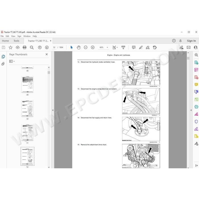 New Holland Tractor T7.240 T7.245 service manual