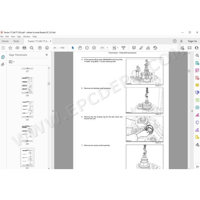 New Holland Tractor T7.240 T7.245 service manual