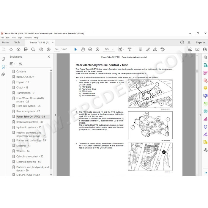 New Holland Tractor T7.290 T7.315 AutoCommand Tier 4B / Stage IV service manual