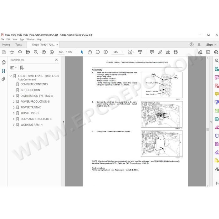 New Holland Tractor T7030 T7040 T7050 T7060 T7070 AutoCommand service manual